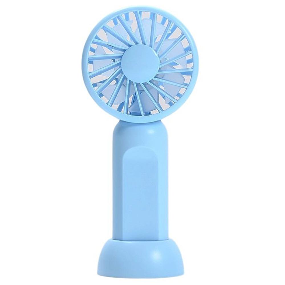 

Portable Handheld Fan 3 Speeds Adjustable Low Noise Mini Desk Fan with Detachable Base Blue