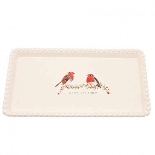 Robin Plate - Merry Christmas