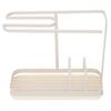 Kitchen Sink   Multifunctional Metal Sponge Soap Brush Storage Rack with Towel Holder