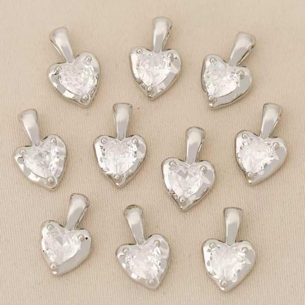 Heller Stern Herz Zirkon Anhänger: 18 Karat Goldplattierter Kupfer-Anhänger Schmuck