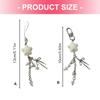 Plastic Flocking Bowknot Phone Strap Adjustable Beaded Charm Elegant Phone Lanyard Suitable Most Mobile Phones