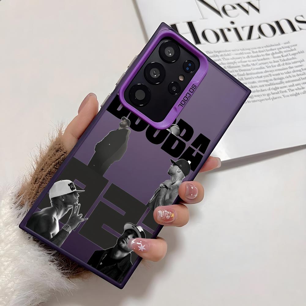 B-Booba Singer Phone Case For Samsung Galaxy S25 Edge S24 S23 S22 S21 S20 Ultra Funda Silicone Silver Cover