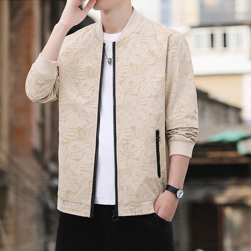 New Spring and Autumn Style Men's Full-print Coat Youth Baseball Leader