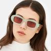  Ins Popular Fashion Oval Women Luxury Sunglasses Vintage Brand Designer Candy Color Clear Gradient Men Punk Sun Glasses
