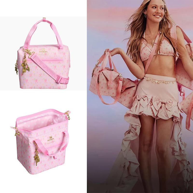 Blumige Weiche Kühlertasche Umhängetasche Outdoor Wasserdicht Tragbare Lunchbox Tragetasche Reise Isoliertasche Große Kapazität Kühler