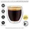 Verres à espresso - creano - bellied - 4 pièces - verre borosilicate - double paroi 100ml