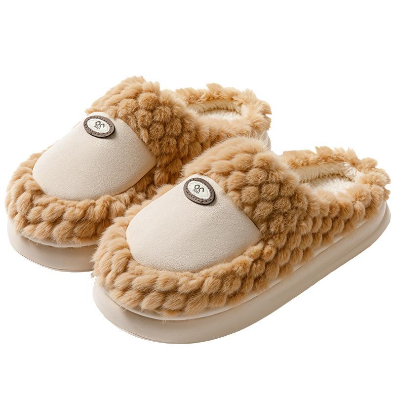 Non-slip Thick-soled Plush 2025 Cotton Shoes, Winter Cotton Slippers, Home Thermal and Fleece Home Slippers