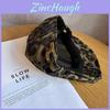 Retro Leopard Print Hat With Breathable Cotton For Fall Winter Season