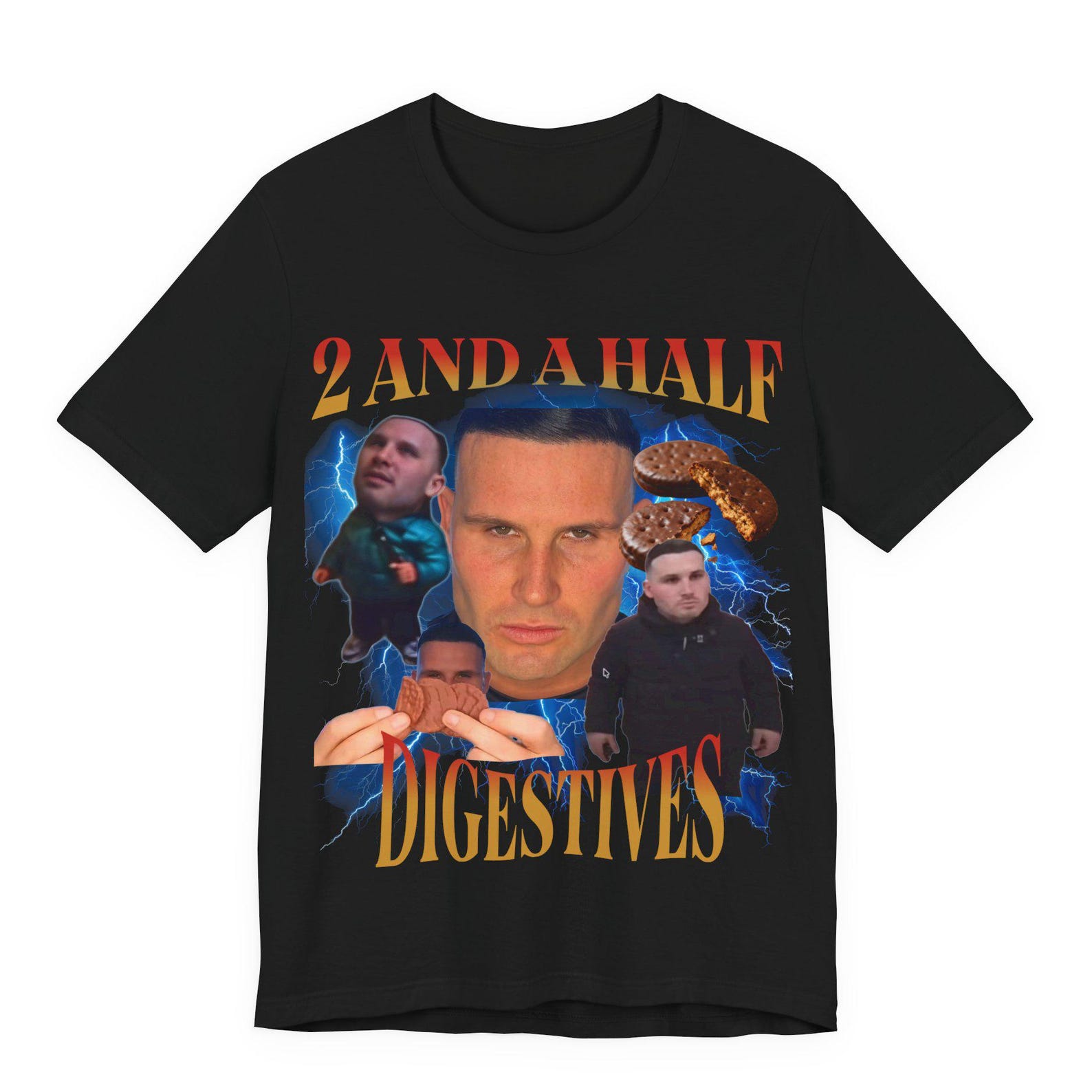2 And A Half Digestives Meme Shirt, GYM Skin Meme T-Shirt, Viral TikTok Meme Tee, Funny Internet Meme Shirt, UK Meme Shirt Gift M