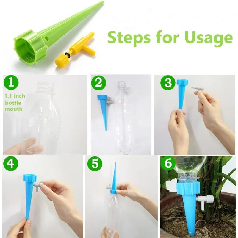 Automatic Drip Irrigation System For Flower Plants Self Watering Spike Kit Adjustable Auto Water Dripper Device Garden Supplies