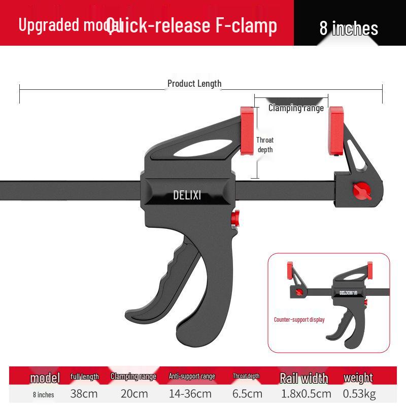Delixi Heavy-Duty G-Type Quick Fix Woodworking Clamp
