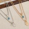 2025 New Blue Tears Devil's Eye Necklace Niche Design Hip-hop High-end American Collarbone Chain Neck Chain
