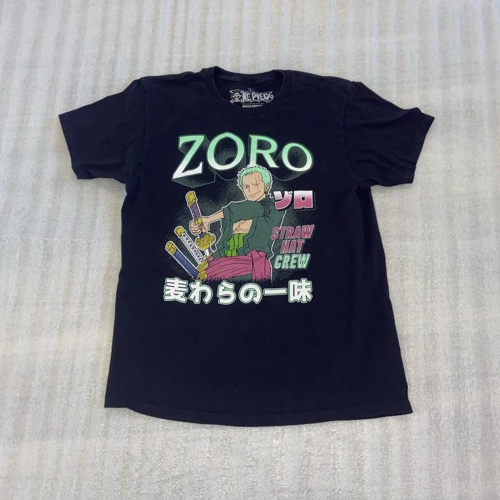 One Piece Zoro Shirt Men's L Straw Hat Crew Anime Manga Ripple Junction Tee