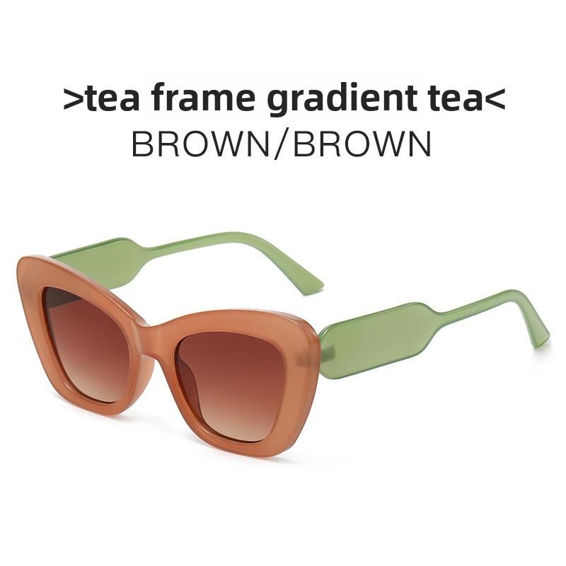 Cat Eye Fashion Sunglasses With Uv400 Protection For Outdoor Travel And Parties