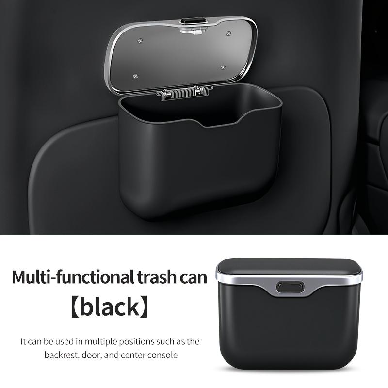 The Multifunctional Car-mounted Ultra-fine Leather Trash Bin Is Made of ABS Material, Ensuring It Remains Unchanged In Shape