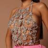 Exaggerated Personality Wind Ball Accessories Sexy Bra Chain Body Jewelry Full Diamond Shiny Rhinestone Body Chain