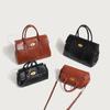 2024 Premium Waxed Leather Tote: Soft, Spacious, Versatile Handbag for Commuting & Crossbody Use