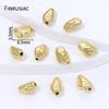 18K Gold Plated Brass Irregular Baroque Spacer Bead For Bracelet Necklace Making,Separate Bead For DIY Handmade Jewelry Material