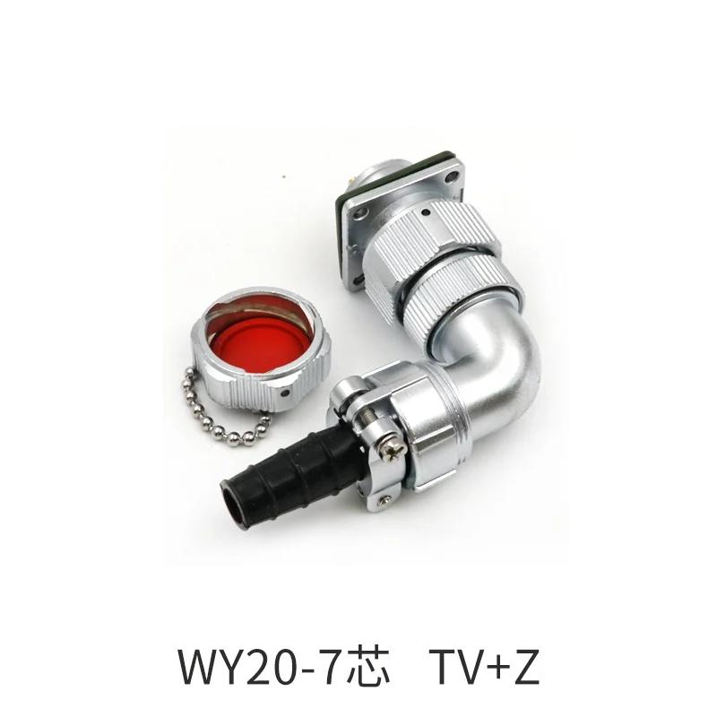 WEIPU WY20 TV/Z 2 3 4 5 6 7 8 9 12 15Pin Right Angle Male Plug Female Socket Industrial Waterproof Aviation Connector Adapter