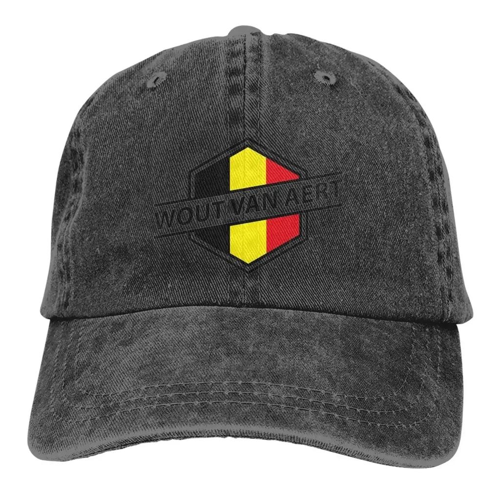 Wout Van Aert Baseball Caps Accessories Retro Distressed Denim Sun Cap Fashion Men's Baseball Cap