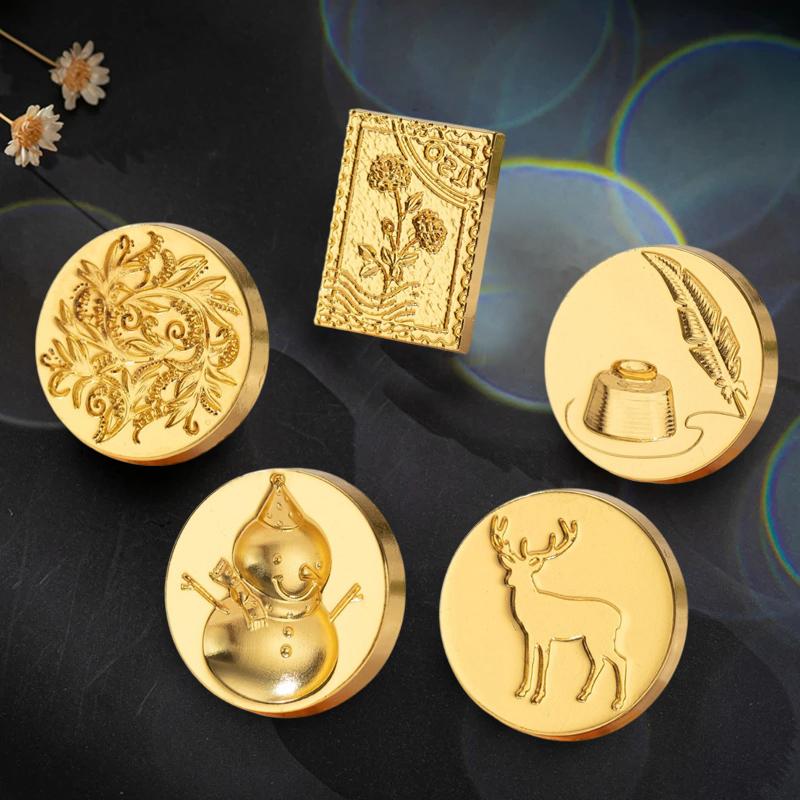 Seal Wax Stamps Head Crafts Decoration Scenery Picture For DIY Scrapbooking Bird Pattern Envelope Invitation Gifts Brass Copper