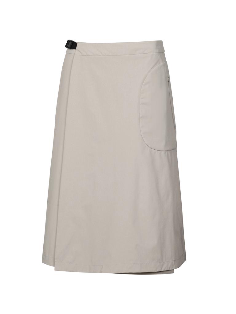 Wide Angle To Victory Lane Wrap Skirt L_Beige