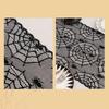 Long Length Black Lace Table Runner Black Color Hollow Out Table Runner  Halloween Party