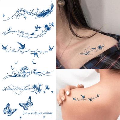 Herbal Juice Tattoo Sticker, Back Of Hand Juice Semi-Permanent Tattoo Sticker, Sweat-Proof Tattoo