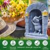 Erzählende Maus durch Tür Harzfigur Für Kinderspiel und Gartengestaltung