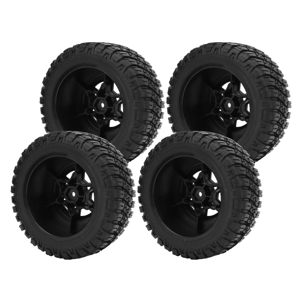 4 Pcs RC Short Course Truck Wheels 120mm Diameter Rubber Tire Plastic Hex Hub 1 10 RC Truck Wheels for Slash 4x4 2WD