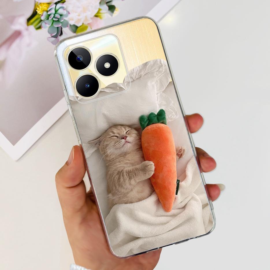 For Realme C51 C53 Case New Fashion Painted Cover Soft Silicone Phone Case For Realme C53 C 51 RealmeC51 RealmeC53 Fundas Bumper