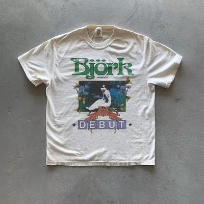Bjork Graphic Shirt, Bjork Debut White Cotton T-shirt Unisex S-5XL Reprint Unisex T-Shirt