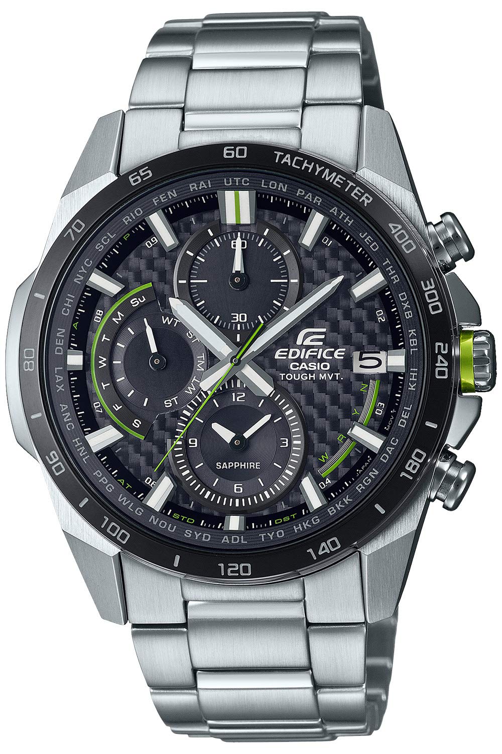 

Чоловічий радіокерований годинник Casio Edifice Сріблястий Сонячний EQW-A2000DB-1AJF