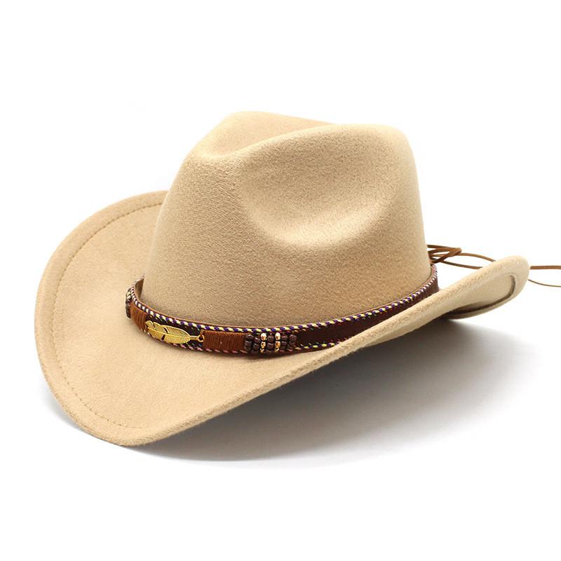 Cappello da Cowboy Western per Uomo Donna con Materiale Traspirante Lana Cotone Protezione Solare Accessorio Estivo
