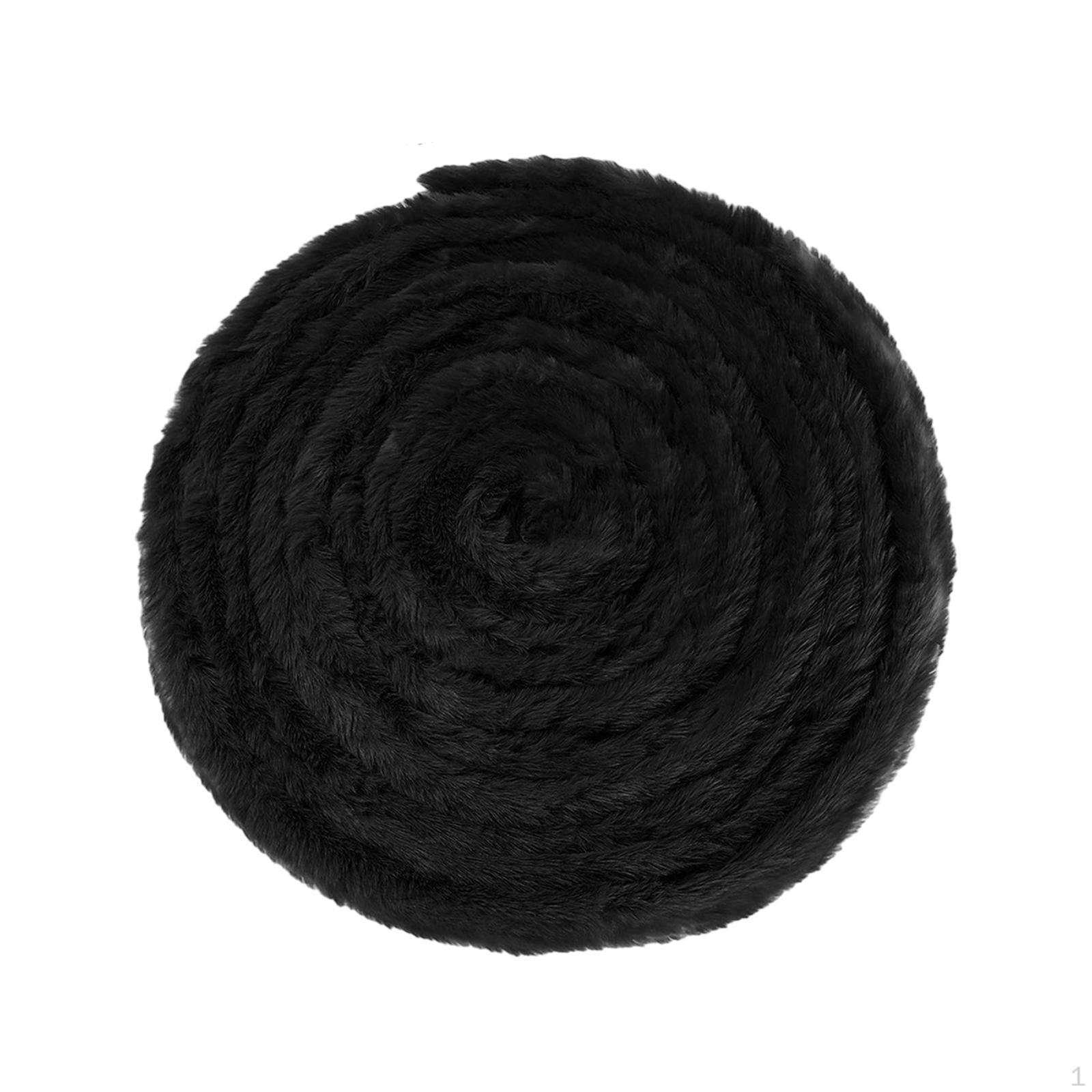 

Trim Ribbon 2 Inch Width for DIY Holiday Projects And Apparel Black Short Fur