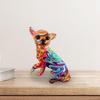 Färgglad Chihuahua-skulptur - Samtida konstverk för heminredning