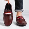 Leather Men Casual Shoes Luxury Brand Formal Men Loafers Moccasins Italian Breathable Slip On Male Boat Shoes Lightweight Flats