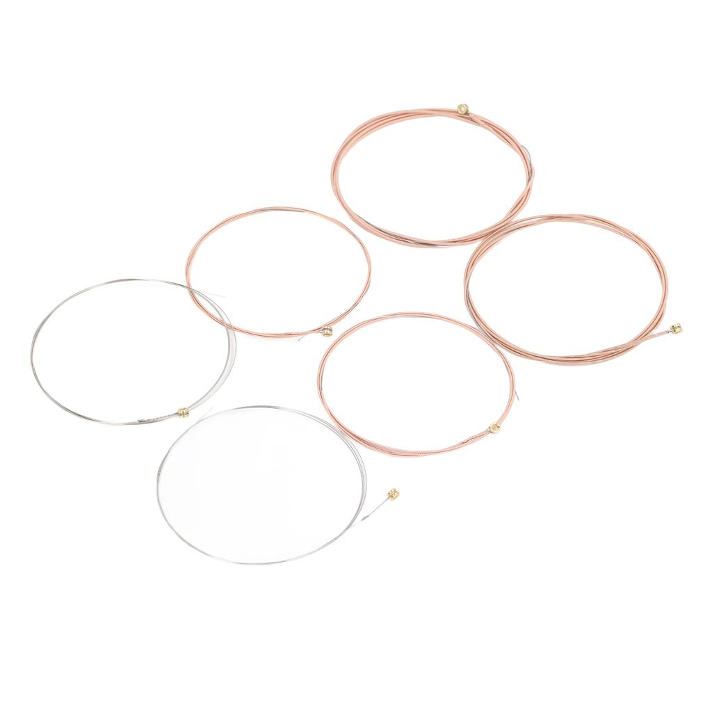 6 Pcs Acoustic Guitar Strings 11‑52 Gauge Warm Rich Tone High Carbon Steel Core Phosphor Bronze Guitar String Set