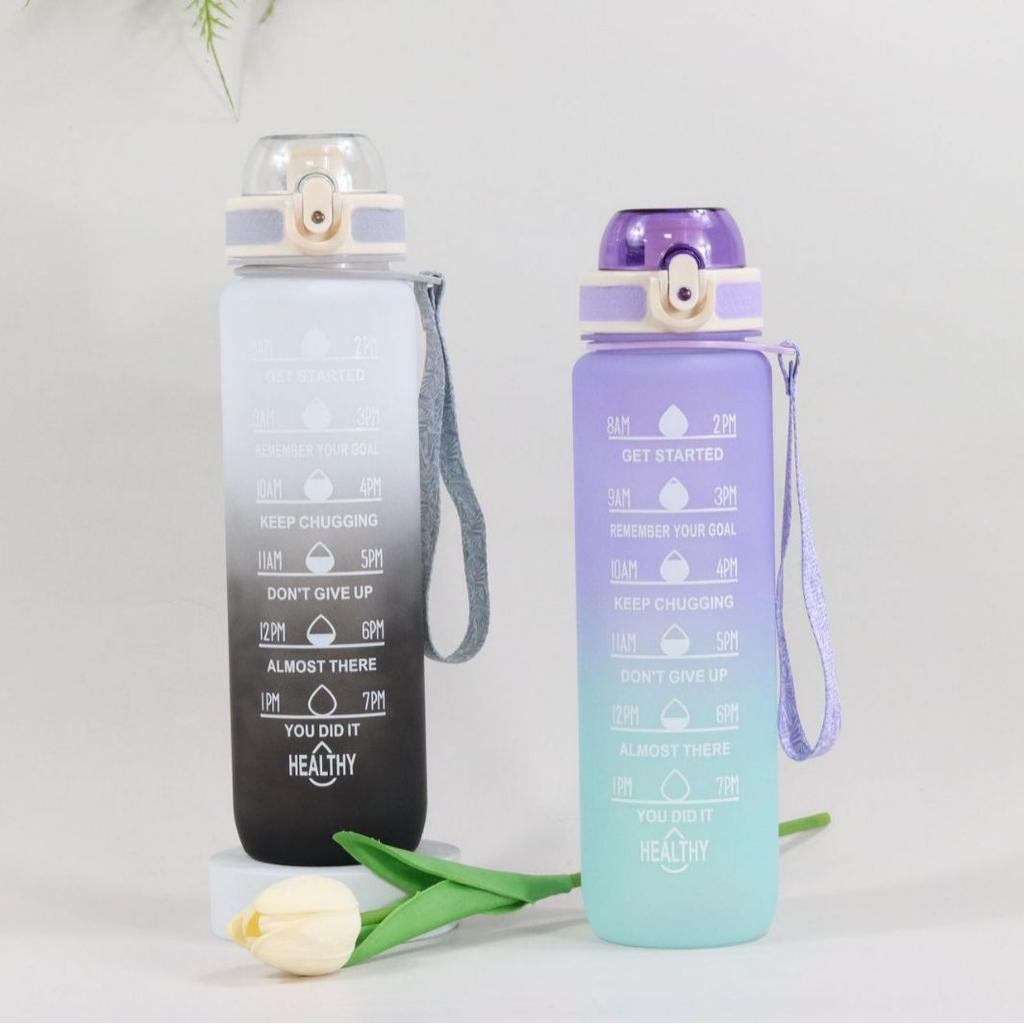 1L Láhev na vodu Motivační sportovní láhev na vodu Vzduchotěsné lahve na pití pro venkovní cestování Láhev