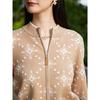 JZ Jiuzi Double Zipper Design Jacquard Knitted Sweater