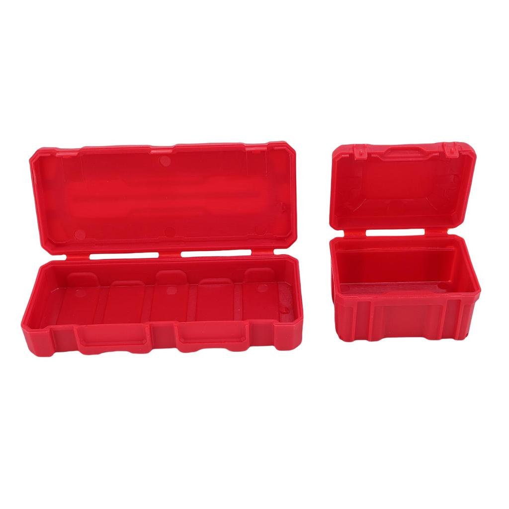 RC Car Luggage Case and Tool Box Set High Simulation RC Storage Box with Sticker for Decoration
