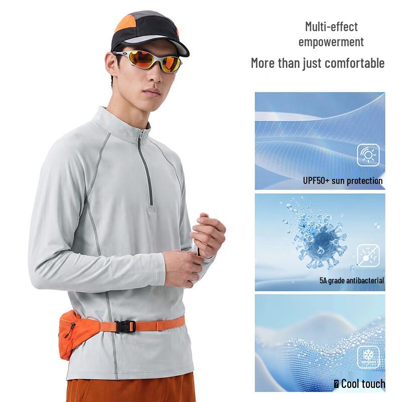 Baleno Men's Half-Zip Long Sleeve Athletic T-Shirt
