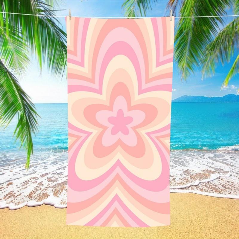 Cartoon Yellow Daisy Floral Beach Towel Premium Sand Free Quick Dry Towel Boho Style for Beach Pool Travel
