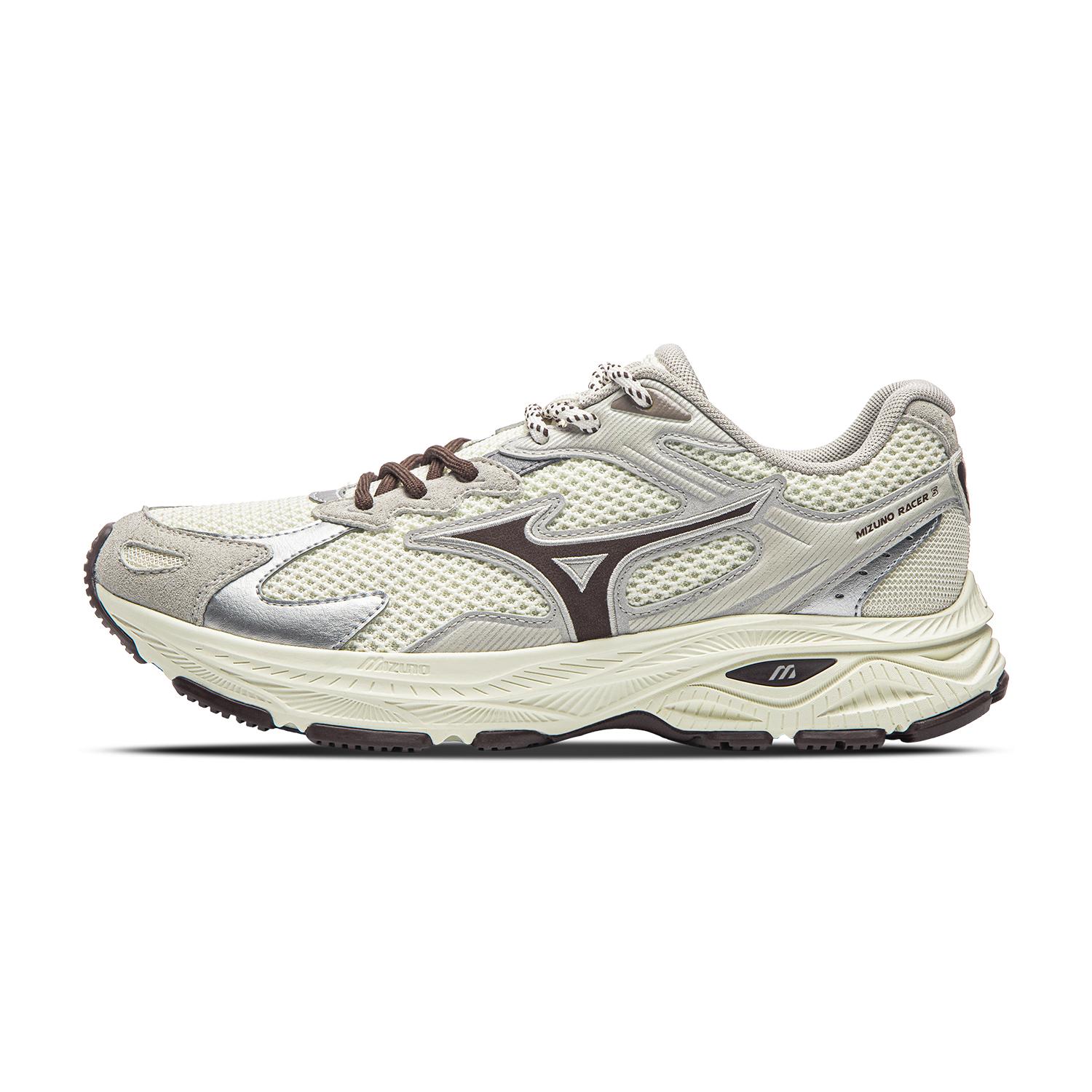 Mizuno Racer S Модные Ретро Спортивные Универсальные Удобные Дышащие Толстая Подошва Нескользящие Износостойкие Низкие Кроссовки для Бега D1GH253510 36