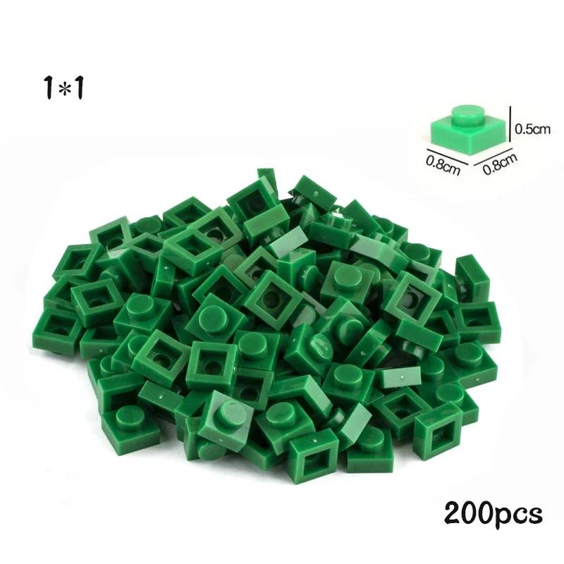 Non-Toxic 200Pcs Diy Building Blocks Thin Figures Bricks 1X1 Dots 21Color Educational Creative Size Compatible With 3024 Toys For Children