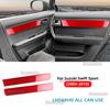 Real Soft Carbon Fiber Sticker Front Rear Door Trim Strips For Suzuki Swift Sport 2005 2006 2007 2008 2009 2010 Car Accessories