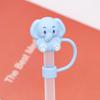 7Pcs Silicone Cute Animals Straw Covers Reusable Cartoon Animals Straw Caps Funny Tumbler Straw Plugs for Stanley 30/40 OZ Cups