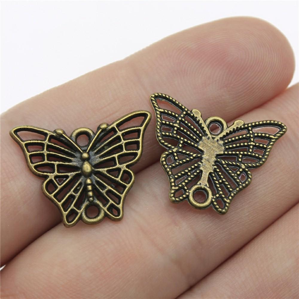 20pcs Connector Charms For Jewelry Making DIY Handmade Craft Necklace Bracelet Earring Making Vintage Antique Bronze Color