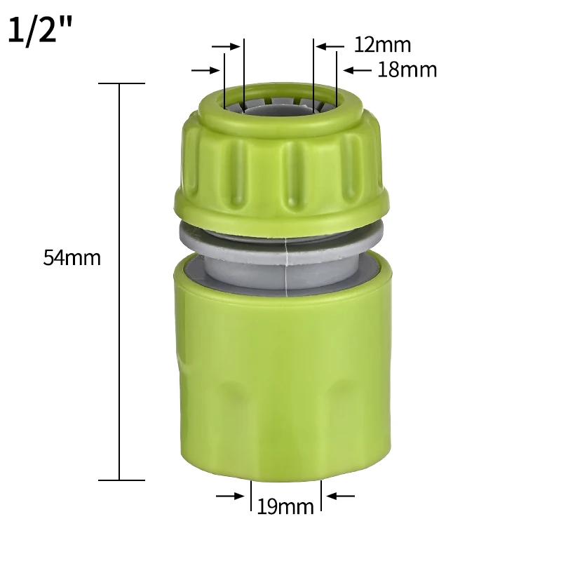 Garden Hose Quick Connector 1/2 3/4 3/8 1 Inch Pipe Tap Coupler Stop Water Connector 18/16mm Repair Joint Irrigation Pipe System