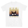 Funny cat owner graphic T-shirt